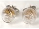Pair of Louis XV crystal ewers small solid silver Minerva nineteenth NapIII