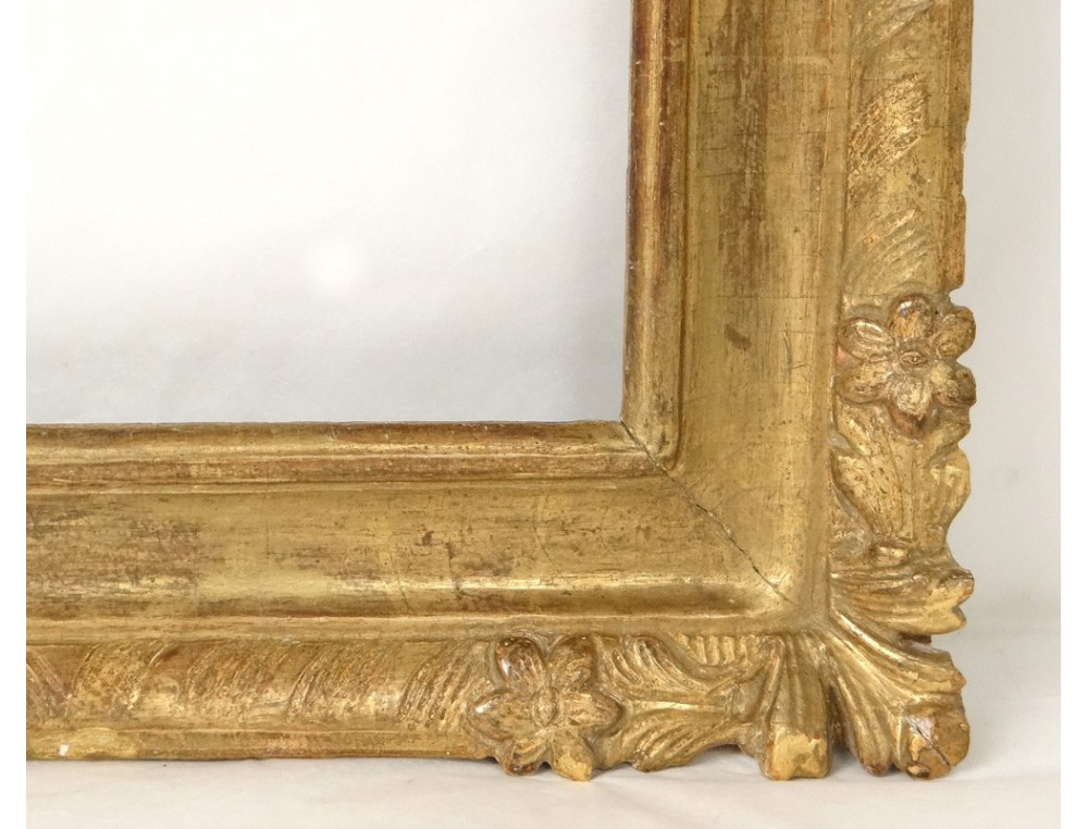 Regency carved gilt wood frame antique flowers frame french eighteenth