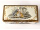 Small enamel box gray characters eighteenth romantic ruins scene