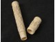 Carved ivory sewing needle holders holster Dieppe Mont Saint-Michel XIX