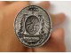 Seal coat of arms emblem stamp silver monogram flowers heart seal XVIII