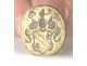 Seal coat of arms crest antique bronze stamp seal shield character XVIII