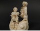 Ivory carving of Dieppe, and cat characters, 19th