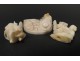 Ivory carving of Dieppe, and cat characters, 19th