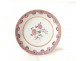 Hollow plate porcelain pink flowers India Company eighteenth century family