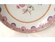 Hollow plate porcelain pink flowers India Company eighteenth century family