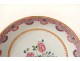 Hollow plate porcelain pink flowers India Company eighteenth century family