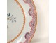 Hollow plate porcelain pink flowers India Company eighteenth century family