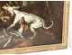 Pair HST scenes wolf hunting boar dogs French School Eighteenth