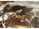 Pair HST scenes wolf hunting boar dogs French School Eighteenth