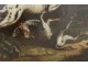 Pair HST scenes wolf hunting boar dogs French School Eighteenth
