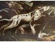 Pair HST scenes wolf hunting boar dogs French School Eighteenth