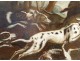 Pair HST scenes wolf hunting boar dogs French School Eighteenth