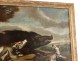 Pair HST scenes wolf hunting boar dogs French School Eighteenth