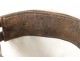 Leather hunting dog collar antique brass Bordat Meillant Cher collar XX