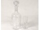 Cellar magnifying glass liquor decanters amboine inlaid pearl Baccarat NapIII XIX