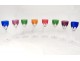 8 wine glasses Rhine cut crystal Baccarat France Genova color XX