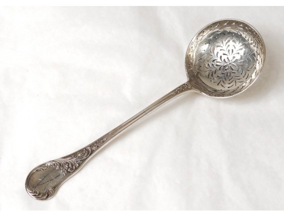 CUILLÈRE À SAUPOUDRER Manche en ARGENT MASSIF