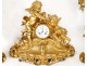 Trim pendulum fireplace candelabra bronze putti Amours Napoleon III 19th