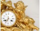 Trim pendulum fireplace candelabra bronze putti Amours Napoleon III 19th