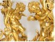 Trim pendulum fireplace candelabra bronze putti Amours Napoleon III 19th