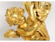 Trim pendulum fireplace candelabra bronze putti Amours Napoleon III 19th