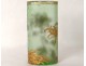 Enamelled glass vase flowers foliage gilding Montjoye Art Nouveau XIXth century