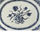 Company flat porcelain white-blue flowers Kangxi Indies eighteenth century
