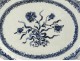 Company flat porcelain white-blue flowers Kangxi Indies eighteenth century