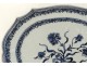 Company flat porcelain white-blue flowers Kangxi Indies eighteenth century