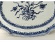 Company flat porcelain white-blue flowers Kangxi Indies eighteenth century