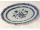 Company flat porcelain white-blue flowers Kangxi Indies eighteenth century