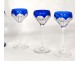 Service port 6 glasses of wine carafe cut crystal cobalt twentieth St. Louis