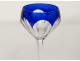 Service port 6 glasses of wine carafe cut crystal cobalt twentieth St. Louis