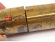 Golden lacquer inro box 5 characters birds compartments Japan signed XIXth