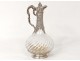 Baccarat crystal ewer small solid silver Minerva goldsmith Labat XIX