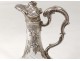 Baccarat crystal ewer small solid silver Minerva goldsmith Labat XIX