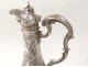 Baccarat crystal ewer small solid silver Minerva goldsmith Labat XIX