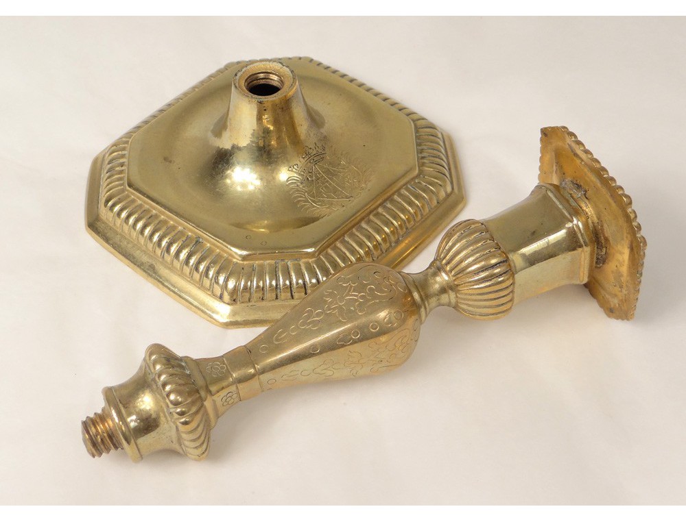 Paire De Bougeoirs En Bronze Femmes A L'antique D'époqu