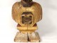 Carved wooden polychrome gilt reliquary bust reliquary Bishop Saint XVIIIè