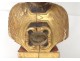 Carved wooden polychrome gilt reliquary bust reliquary Bishop Saint XVIIIè