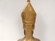 Carved wooden polychrome gilt reliquary bust reliquary Bishop Saint XVIIIè