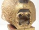 Carved wooden polychrome gilt reliquary bust reliquary Bishop Saint XVIIIè