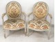 6 Louis XVI carved lacquered wood chairs stamp C. Leclerc XVIII