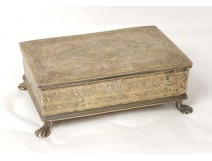 Box writing metal bronze brass flower box seventeenth century Italy