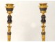 Pair candlesticks bronze bust ancient woman NapIII nineteenth column Barbedienne