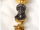 Pair candlesticks bronze bust ancient woman NapIII nineteenth column Barbedienne