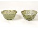 Pair of small jade bowls China nephritis nineteenth century