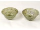Pair of small jade bowls China nephritis nineteenth century