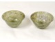 Pair of small jade bowls China nephritis nineteenth century